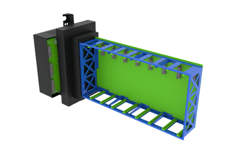 arbin 2 a, 64 channel battery tray
