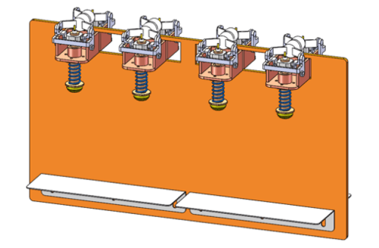 arbin 200 a, 2 channel prismatic cell tabs on same side battery holder tray