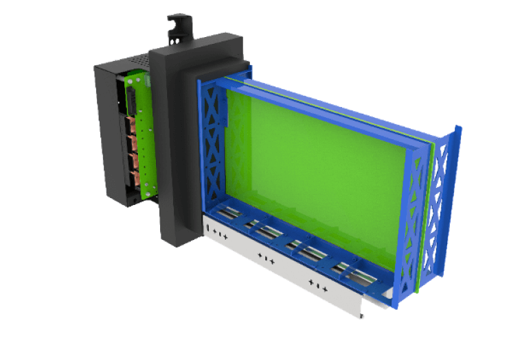 arbin 200 a, 4 channel pouch prismatic cell tabs on same side battery tray