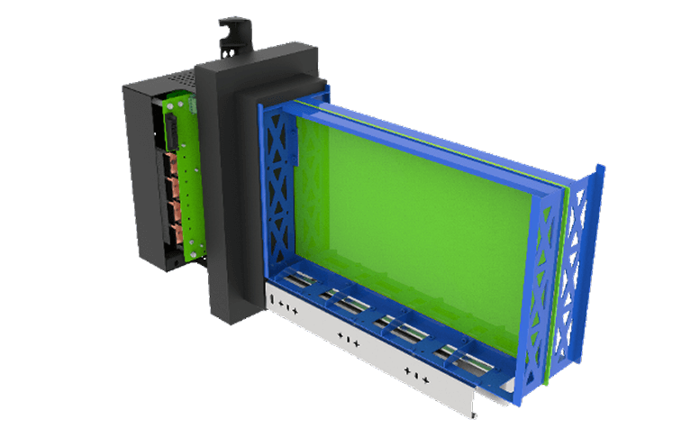 arbin 400 a, 2 channel pouch prismatic cell tabs on opposite side battery tray